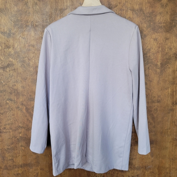 Stoosh dusty pink unlined one button tunic length stretch blazer vented XL - Picture 6 of 7